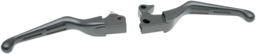 Drag Specialties - Drag Specialties Slotted Wide Blade Lever Set - Black - H07-0589B