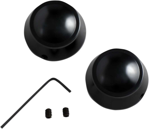 Drag Specialties - Drag Specialties Swingarm Pivot Bolt Covers - Gloss Black - C16-0225B
