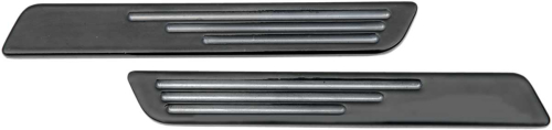 Drag Specialties - Drag Specialties Saddlebag Latch Inserts - Ball-Milled Die-Casting - Black Powdercoat - 3501-0761