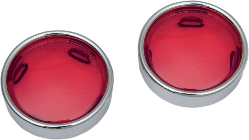 Drag Specialties - Drag Specialties Deuce Style Deep-Dish Bezels - Red - 2020-0549