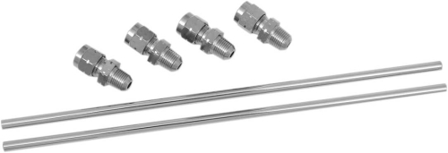 Drag Specialties - Drag Specialties Chrome Rocker Oil Lines - 70386-BC3