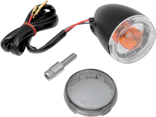 Drag Specialties - Drag Specialties Front DOT-Approved Turn Signal - Matte Black - 2020-0417