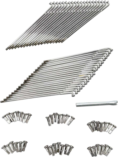 Drag Specialties - Drag Specialties Chrome 8 1/4in. Spoke Set for Drop Center 19in. Rim - DS-380139