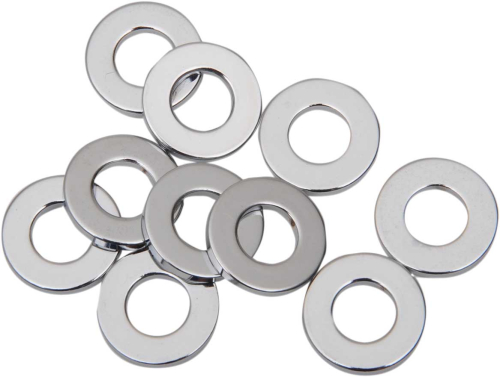 Drag Specialties - Drag Specialties Flat Chrome Washers - 15/32in. I.D. - 29/32in. O.D. - 1/8in. thick - MPB744