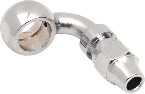 Drag Specialties - Drag Specialties Universal Chrome 90deg. Banjo Fitting - 7/16in. - 354