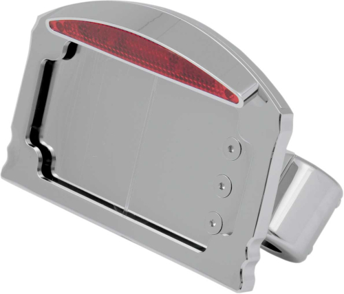 Drag Specialties - Drag Specialties Swingarm Mount Taillight/License Plate Mount - Half-Moon - Flat Horizontal - P28-6823