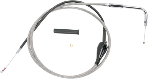 Drag Specialties - Drag Specialties Alternative Length Braided Idle Cable - 56in. - 5342856