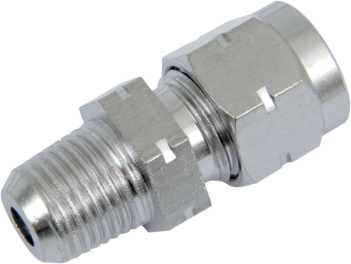 Drag Specialties - Drag Specialties Chrome Rocker Oil Line Tube Fitting - 71048EA-SC1