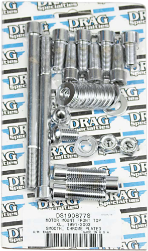 Drag Specialties - Drag Specialties Motor Mount Chrome Socket-Head Bolt Set - Smooth - MK264S