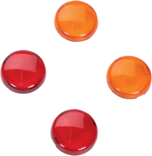 Drag Specialties - Drag Specialties Lens Kit for Mini Deuce Marker Light - Amber/Red - 20-6390-A/R