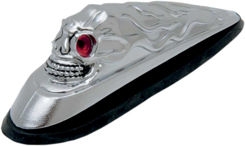 Drag Specialties - Drag Specialties Skull Head Front Fender Ornament with Illuminated Eyes - DS-287533