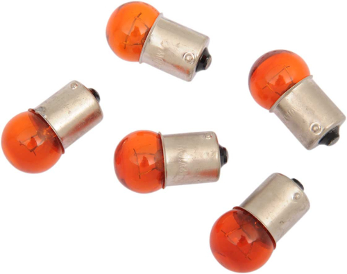 Drag Specialties - Drag Specialties Small Globe Bulbs - Single-Filament - 10W - Amber - 5 Pack - DS-282002