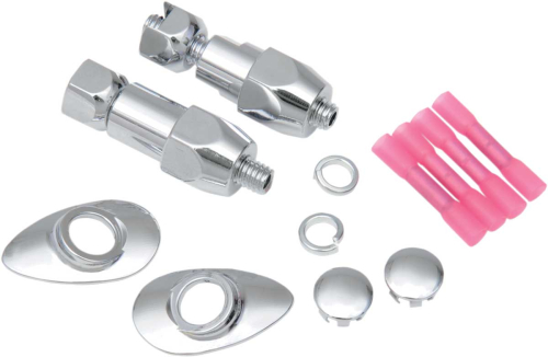 Drag Specialties - Drag Specialties Chrome Rear Turn Signal Relocation Kit - 2020-0410