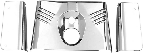 Drag Specialties - Drag Specialties 3-Piece Fork Tins - Ribbed - Chrome - 74156-PB-LB2