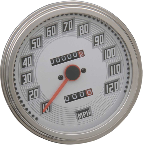 Drag Specialties - Drag Specialties 5in. Dash Mount 2240:60 Speedometer - Billet-Look Face - 75695-BX33