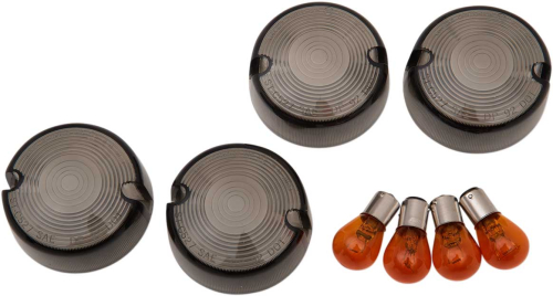 Drag Specialties - Drag Specialties Smoked Turn Signal Lens Kit - 12-0202