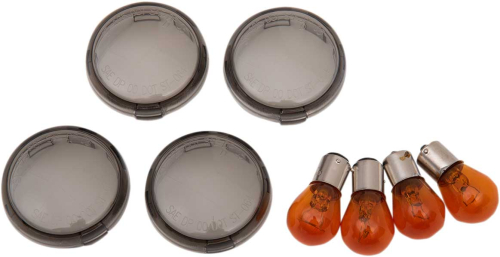 Drag Specialties - Drag Specialties Smoked Turn Signal Lens Kit - 12-0201