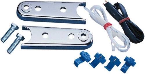 Drag Specialties - Drag Specialties Chrome Rear Turn Signal Relocation Kit - 20-0369-BC251