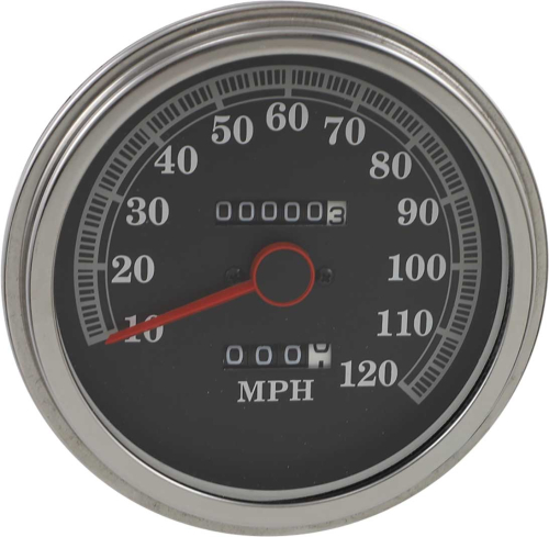Drag Specialties - Drag Specialties 5in. Dash Mount 2240:60 Speedometer - 89-95 Face - 72423-MBX33