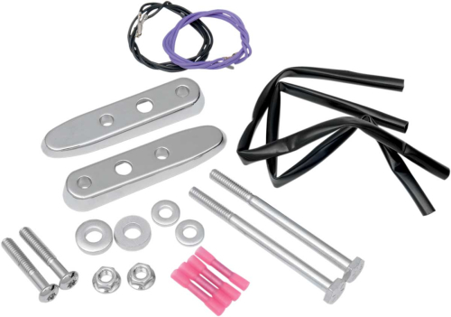Drag Specialties - Drag Specialties Chrome Rear Turn Signal Relocation Kit - L32-03A3