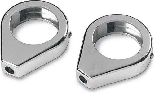 Drag Specialties - Drag Specialties Turn Signal Fork Clamps - 41mm - Chrome - 12-6049-41BC114