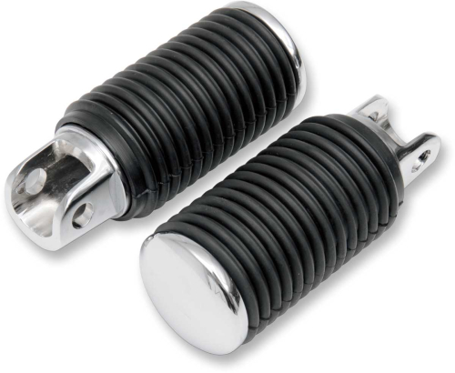 Drag Specialties - Drag Specialties Chrome Footpegs with Rubber Sleeves - 4in. with Large Female Mounts - 361541-BC306