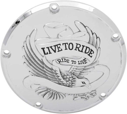 Drag Specialties - Drag Specialties Live to Ride Derby Cover - Chrome - 33-0065CA