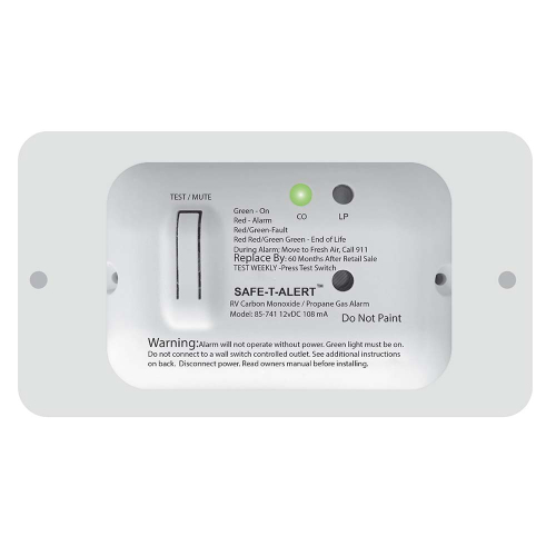 Safe-T-Alert - Safe-T-Alert 85 Series Carbon Monoxide Propane Gas Alarm - 12V - White