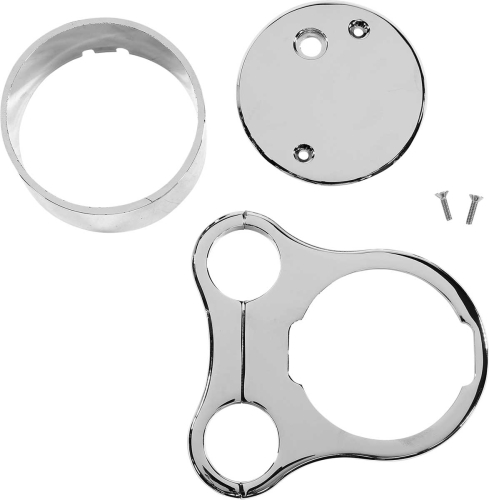 Drag Specialties - Drag Specialties Tee-bar Gauge Mounts for 1 1/2in. Mounts - Chrome - 2210-0561