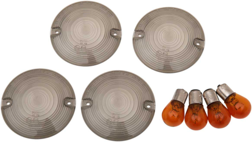 Drag Specialties - Drag Specialties Smoked Turn Signal Lens Kit - 12-0203