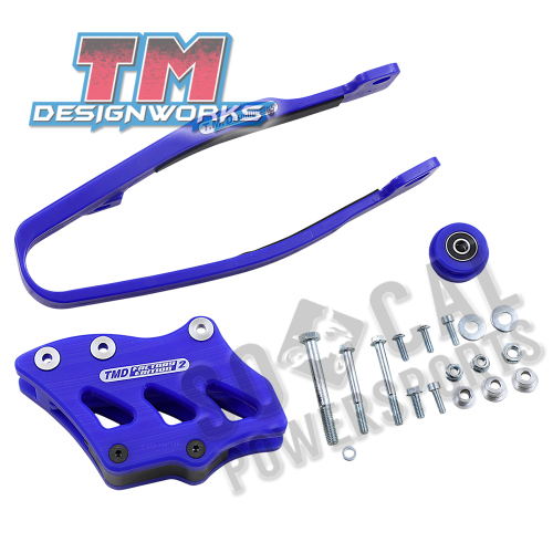 T.M. Designworks - T.M. Designworks Dirt Cross Multi-Purpose Chain Slide-N-Guide Kit FE2 Guide - Blue - YCP-OR3-BU