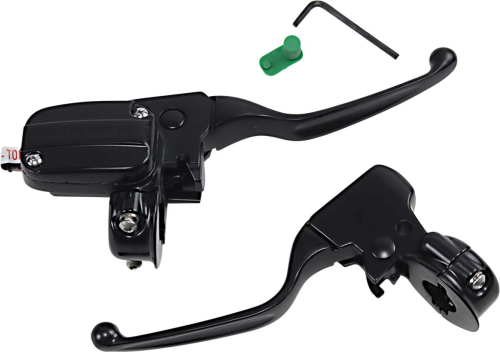 Drag Specialties - Drag Specialties Brake/Mechanical Clutch Control Kit - Matte Black - 0610-2146