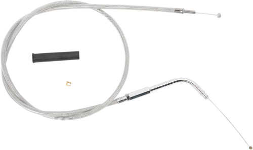 Drag Specialties - Drag Specialties Alternative Length Braided Idle Cable - 43 1/2in. - 5342104B
