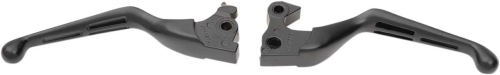Drag Specialties - Drag Specialties Slotted Wide Blade Lever Set - Matte Black - 0610-0797