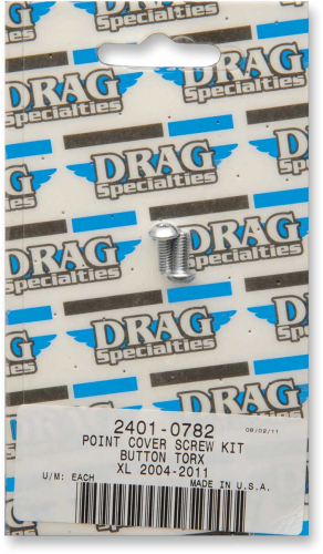 Drag Specialties - Drag Specialties Point Cover (Button-Head Torx) Chrome Socket-Head Bolt Set - Knurled - MK689