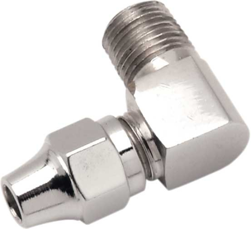 Drag Specialties - Drag Specialties Universal Chrome Male NPT 90deg. Master Cylinder/Caliper Fitting - 1/8in. - 341