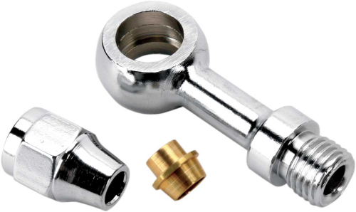 Drag Specialties - Drag Specialties Universal Chrome Straight Banjo Fitting - 3/8in./10mm - 347