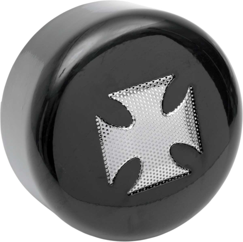 Drag Specialties - Drag Specialties Horn Cover - Black with Chrome Cross Insert - 76705MB4
