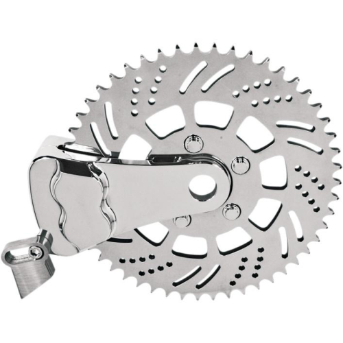 Hawg Halters Inc - Hawg Halters Inc Sprocket 4-Piston Rear Left Brake Caliper Kit - Chrome - RKSBLCC351