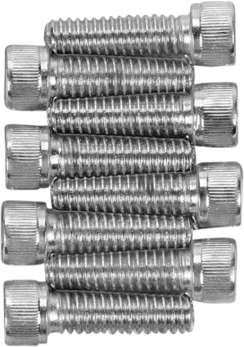 Drag Specialties - Drag Specialties Lifter Base Socket-Head Bolt Set - Knurled - Chrome - MK230