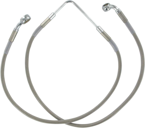 Drag Specialties - Drag Specialties Standard Length Front Stainless Steel Brake Line Kit - Clear - 660328
