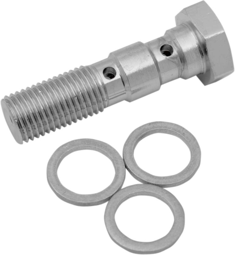 Drag Specialties - Drag Specialties 3/8in.-24 Dual Banjo Bolt - 117