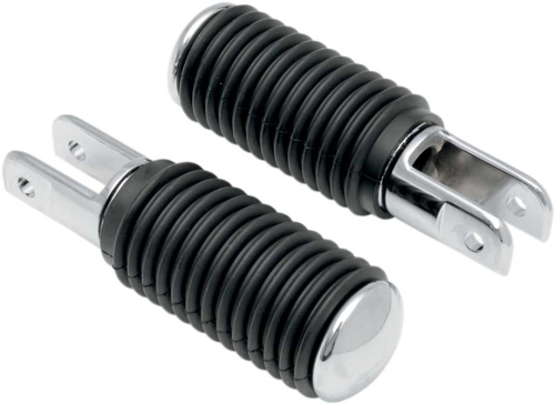 Drag Specialties - Drag Specialties Chrome Footpegs with Rubber Sleeves - DS-253405