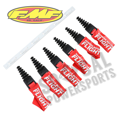 FMF Racing - FMF Racing Wash Plugs - 6 Pk of 2-Stroke Muffler Plugs with Streamers - 012876