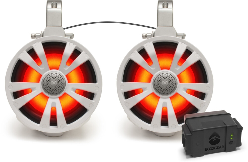 ECOXGEAR - ECOXGEAR 2-Pack Tower Speakers 3 - 8in. - White - SEI-ETBAT7708