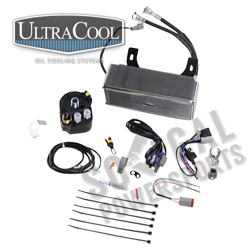 UltraCool - UltraCool Below Regulator Mounted Oil Cooler Kit - Chrome - RF-1SS