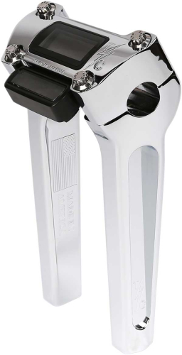 Thrashin Supply Company - Thrashin Supply Company Straight Handlebar Riser Kit with Gauge Cutout - 8in. - Chrome - TSC-8025-3
