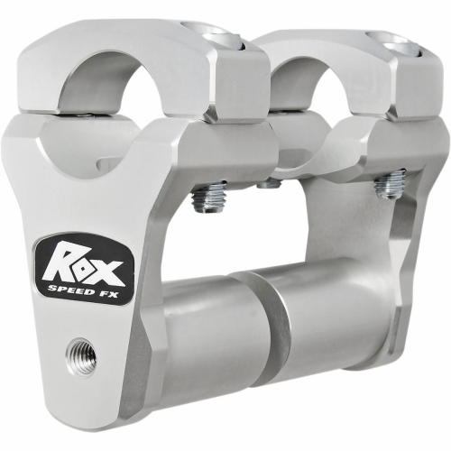 Rox Speed FX - Rox Speed FX 2in. Pivoting Risers for 1-1/8in. Handlebars - Matte Silver - 1R-P2PPS10A