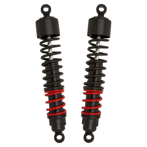 Burly Brand - Burly Brand Stilleto Shocks - 12.5in. - Black/Red - B28-1252