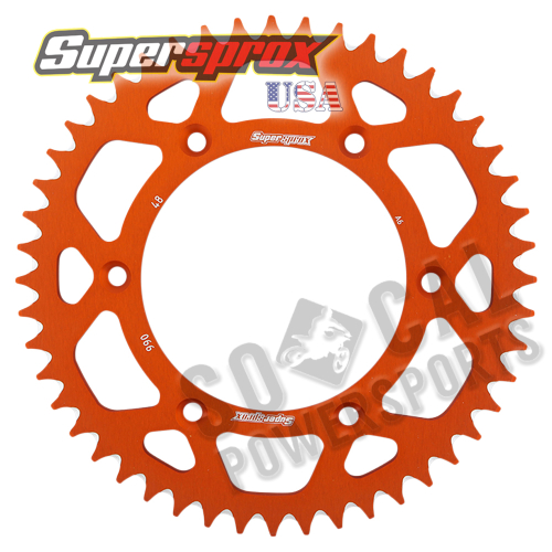 Supersprox - Supersprox Aluminum Rear Sprocket - 48T - RAL-990-48-ORG